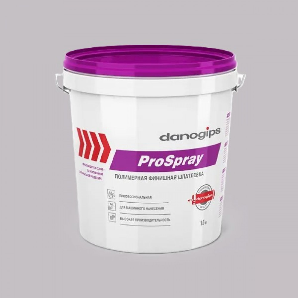 Финишная шпаклевка DANOGIPS ProSpray для машинного нанесения 25 кг/15 л