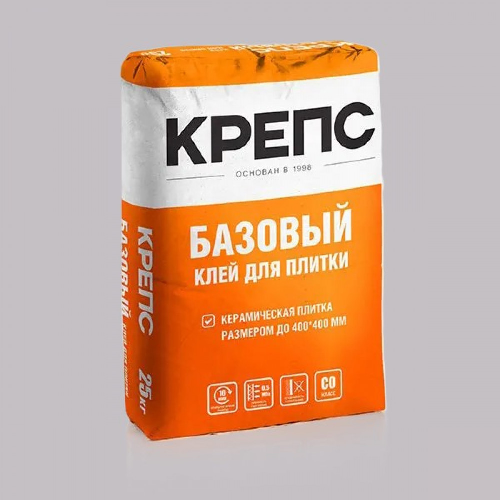 Клей для керамической плитки Крепс Базовый 25 кг