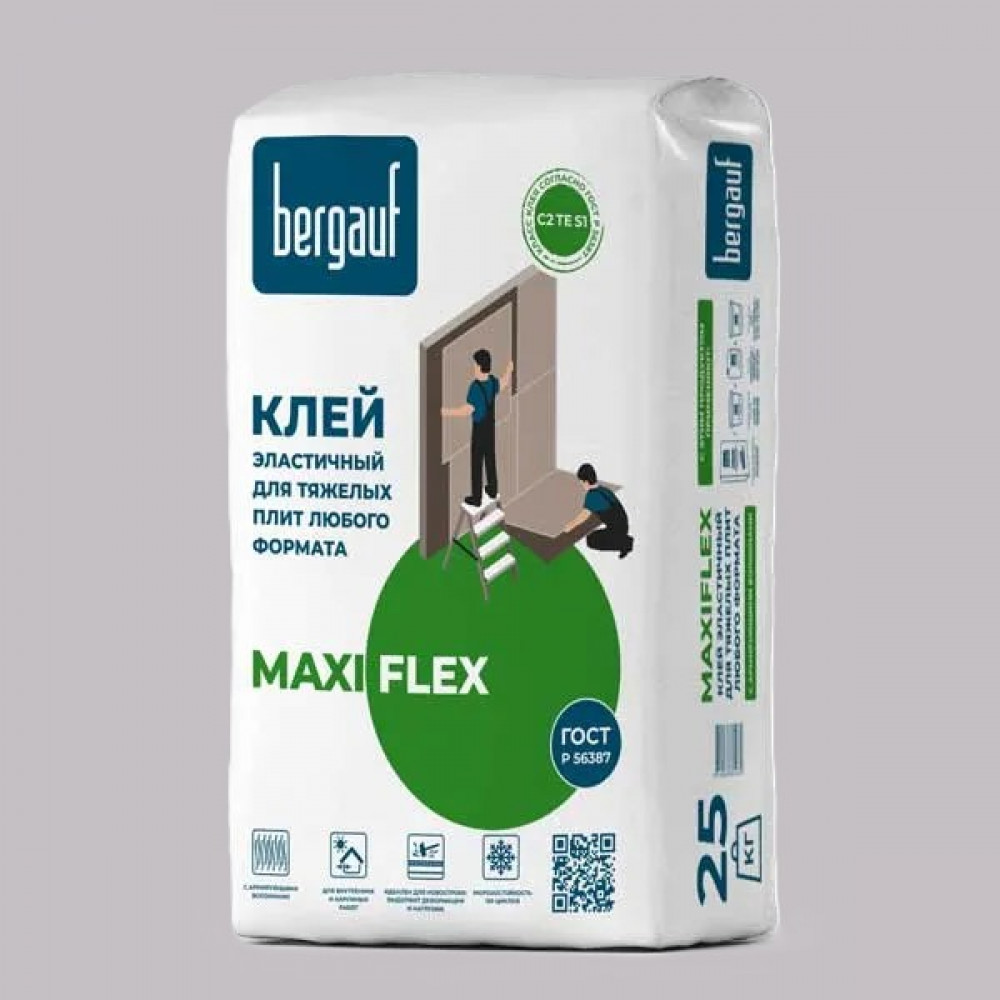 Клей для тяжелых плит Bergauf Maxiflex 25 кг